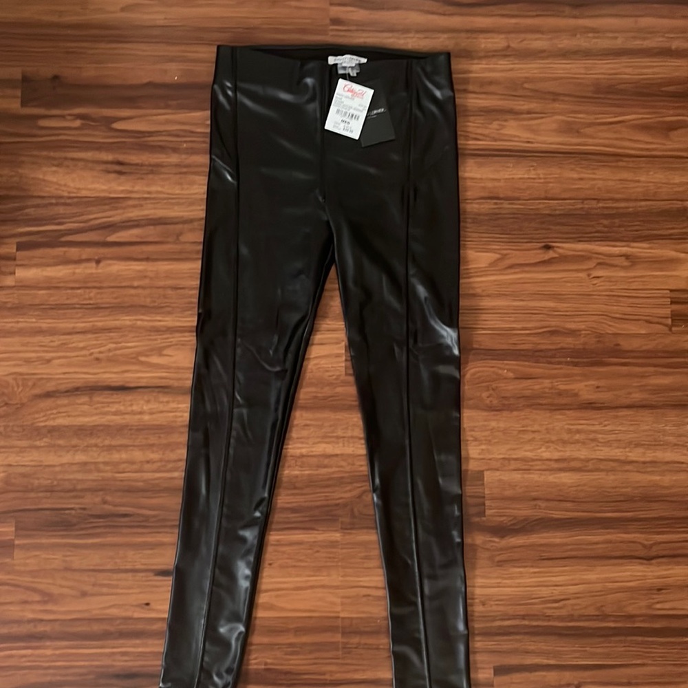 David Lerner medium vegan leather leggings medium tag included .